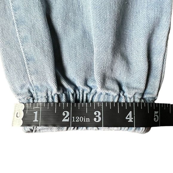 Women's High Waisted Light Wash Distressed Jogger Jeans XS 25" W x 27", 11" Rise - Picture 9 of 11